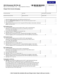 Document preview: Form 150-101-160 Schedule OR-FIA-40 Oregon Farm Income Averaging - Oregon