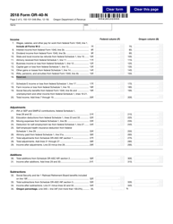 Form 150-101-048 (OR-40-N) Oregon Individual Income Tax Return for Nonresidents - Oregon, Page 2