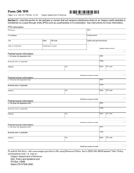 Form 150-101-179 (OR-TFR) Transfer Notice for Certain Credits - Oregon, Page 2