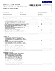Document preview: Form 150-101-166 Schedule OR-FIA-40-P Oregon Farm Income Averaging - Oregon