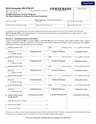 Document preview: Form 150-101-366 Schedule OR-PTE-PY Qualified Business Income Reduced Tax Rate Schedule for Oregon Part-Year Residents - Oregon