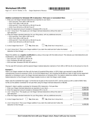 Form 150-101-168 Worksheet or-Crc - Claim of Right Income Repayments - Oregon, Page 4