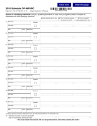 Form 150-101-195 Schedule OR-WFHDC Oregon Working Family Household and Dependent Care Credit for Full-Year Residents - Oregon, Page 2