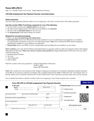 Document preview: Form OR-LTD-V (150-560-172) Ltd Self-employment Tax Payment Voucher - Oregon