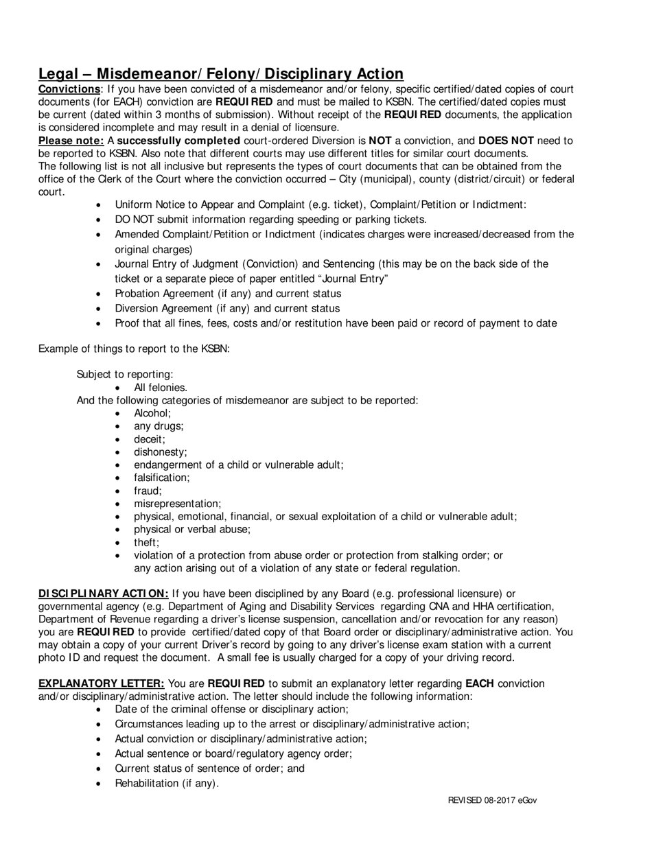 Endorsement Application - Kansas, Page 5