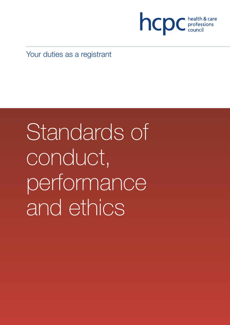 Standards of Conduct, Performance and Ethics document