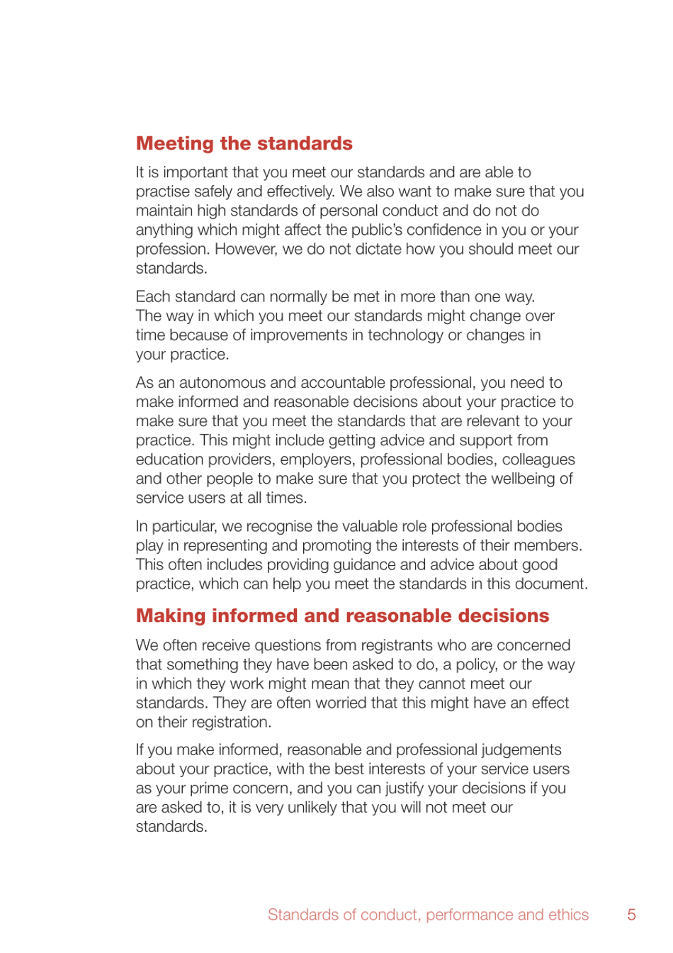 Standards of Conduct, Performance and Ethics - Health and Care Professions Council - United Kingdom, Page 7