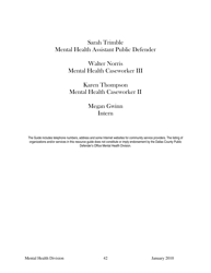 Dallas County Mental Health Division Community Resource Guide - Dallas County, Kansas, Page 42