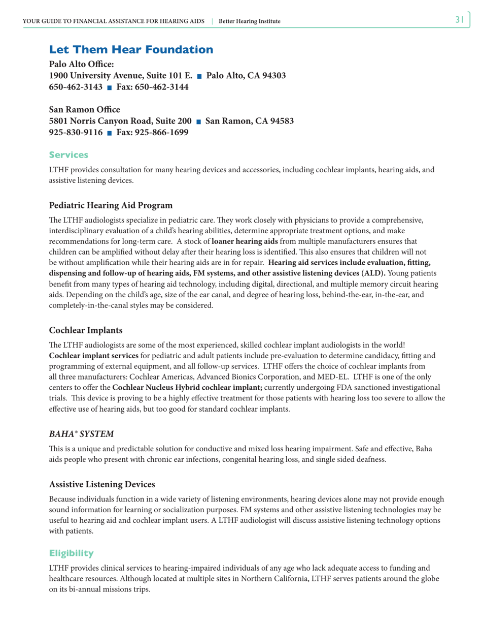 Your Guide to Financial Assistance for Hearing AIDS - Better Hearing Institute, Page 31