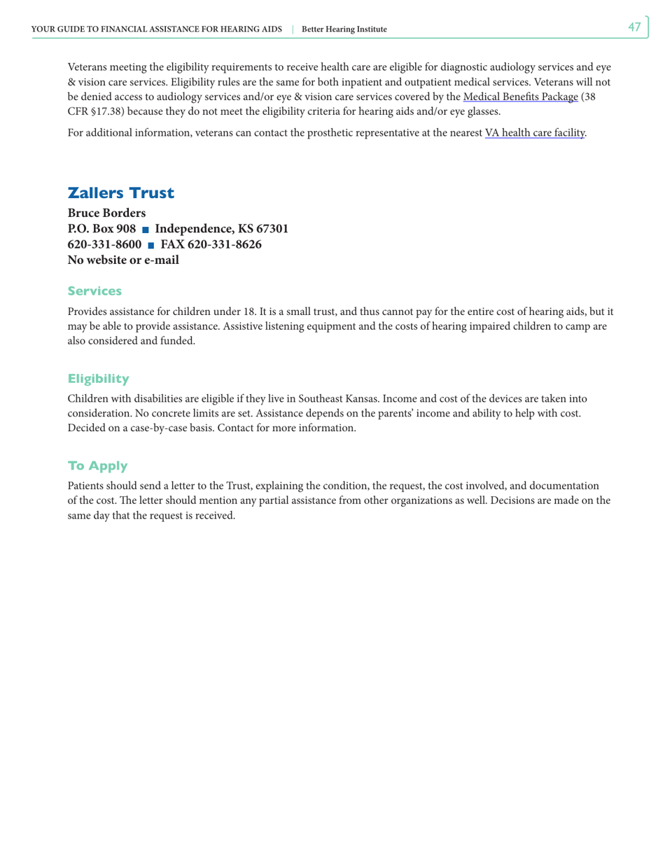 Your Guide to Financial Assistance for Hearing AIDS - Better Hearing Institute, Page 47