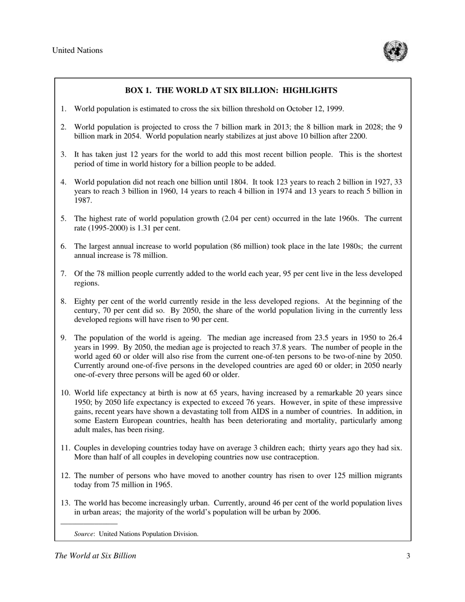 The World at Six Billion - the United Nations, Page 3