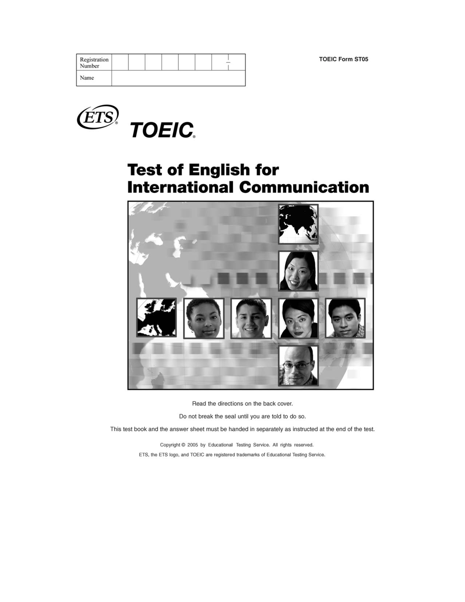 Test of English for International Communication (Toeic Form St05), Page 1