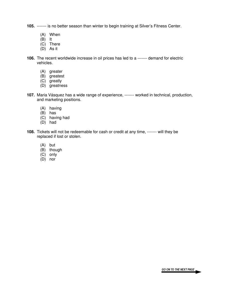 Test of English for International Communication (Toeic Form St05), Page 9