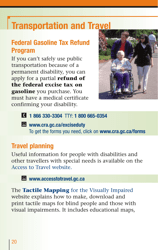 Services for People With Disabilities: Guide to Government of Canada Services for People With Disabilities and Their Families - Canada, Page 21