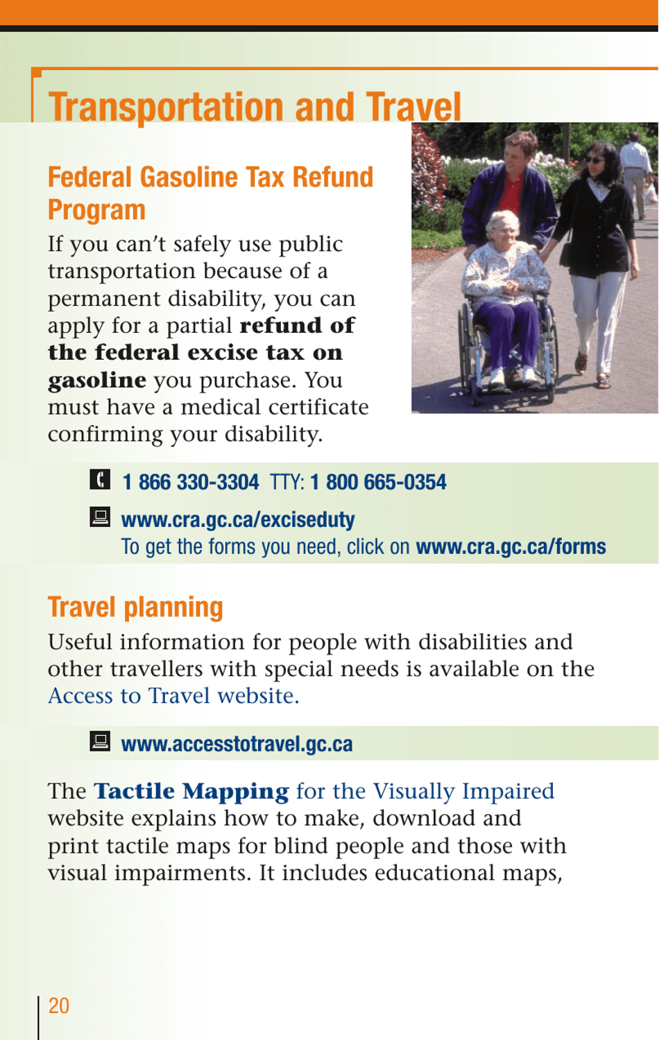Services for People With Disabilities: Guide to Government of Canada Services for People With Disabilities and Their Families - Canada, Page 21