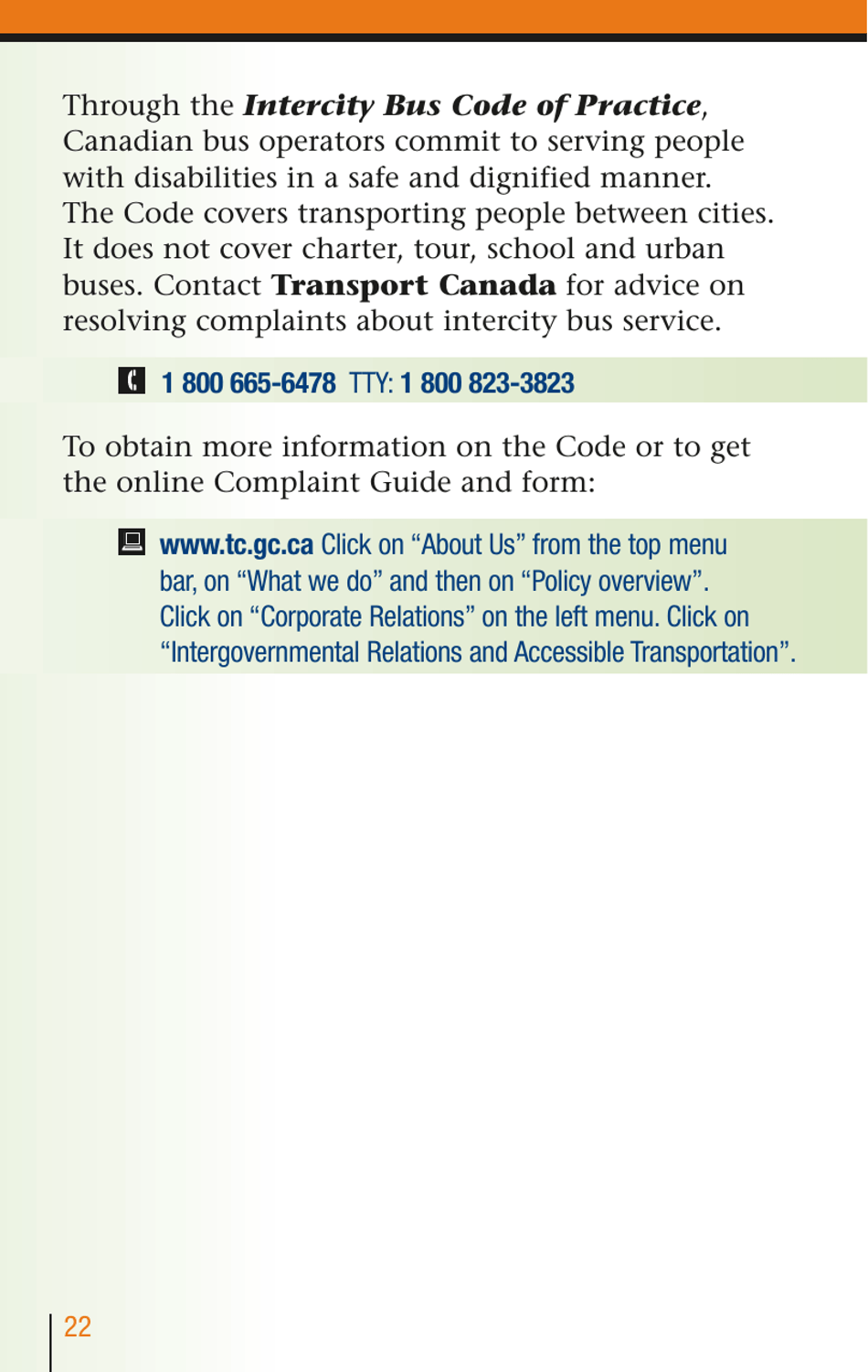 Services for People With Disabilities: Guide to Government of Canada Services for People With Disabilities and Their Families - Canada, Page 23