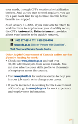 Services for People With Disabilities: Guide to Government of Canada Services for People With Disabilities and Their Families - Canada, Page 28