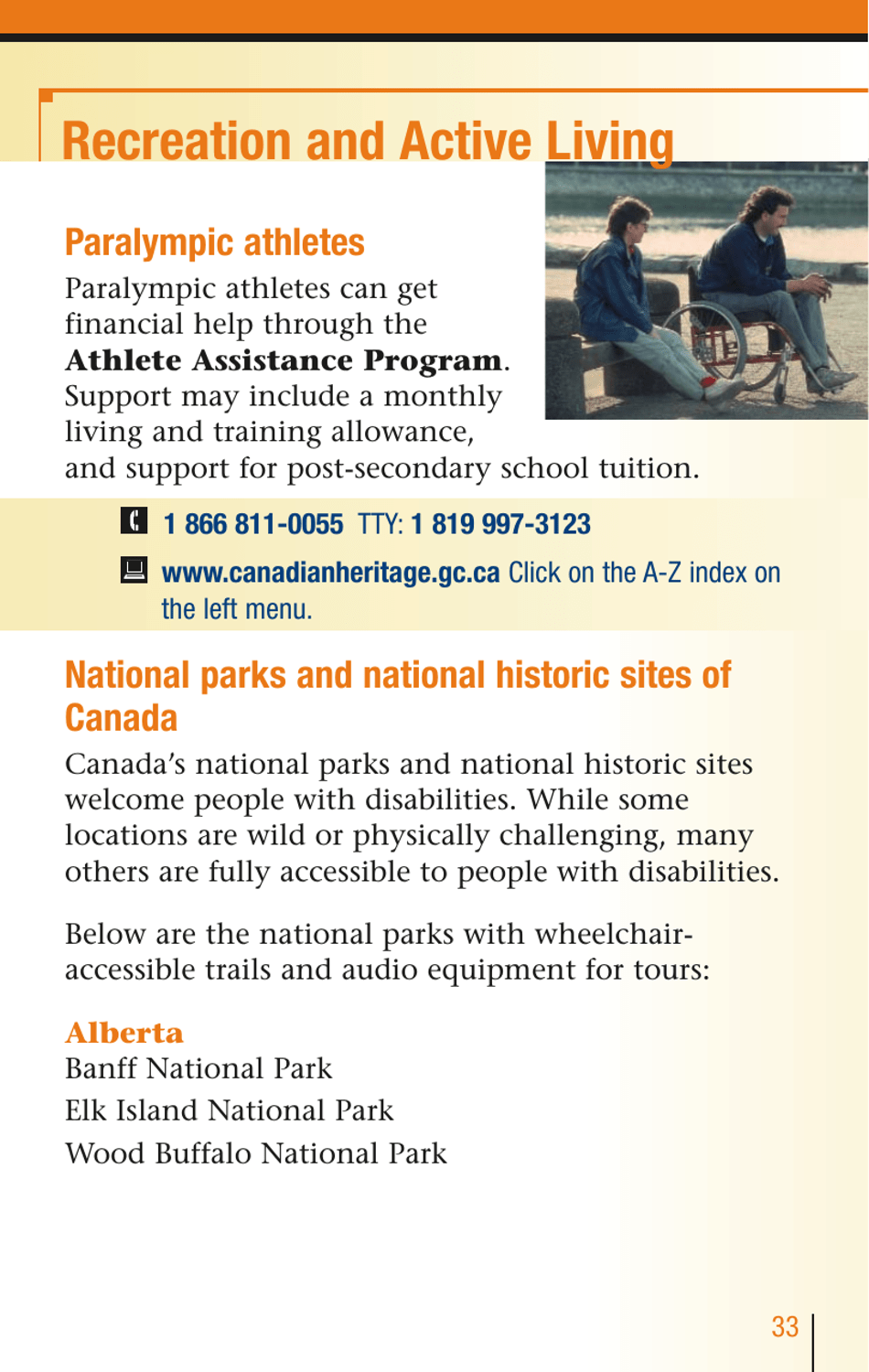 Services for People With Disabilities: Guide to Government of Canada Services for People With Disabilities and Their Families - Canada, Page 34
