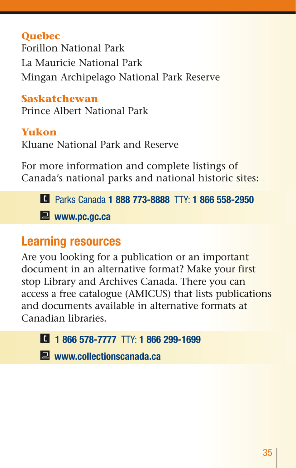 Services for People With Disabilities: Guide to Government of Canada Services for People With Disabilities and Their Families - Canada, Page 36