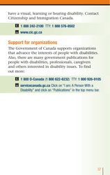 Services for People With Disabilities: Guide to Government of Canada Services for People With Disabilities and Their Families - Canada, Page 38