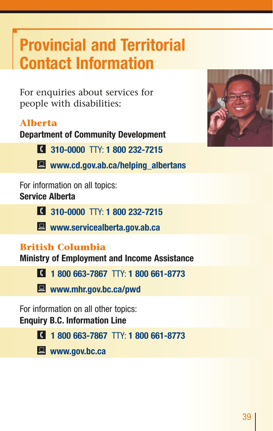 Services for People With Disabilities: Guide to Government of Canada Services for People With Disabilities and Their Families - Canada, Page 40