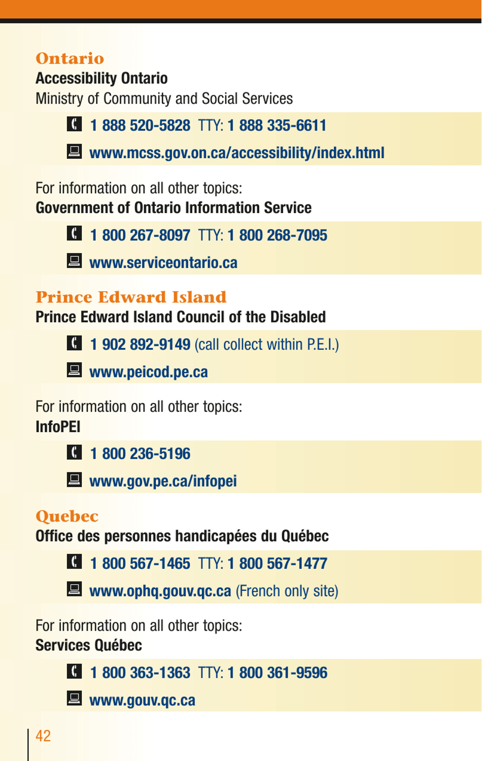 Services for People With Disabilities: Guide to Government of Canada Services for People With Disabilities and Their Families - Canada, Page 43