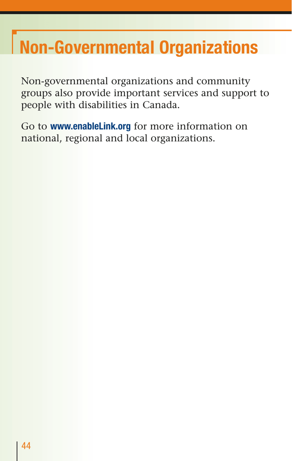 Services for People With Disabilities: Guide to Government of Canada Services for People With Disabilities and Their Families - Canada, Page 45