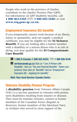 Services for People With Disabilities: Guide to Government of Canada Services for People With Disabilities and Their Families - Canada, Page 8
