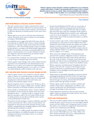 Unite to End Violence Against Women Fact Sheet - the United Nations
