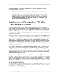 New Entities Created Pursuant to the Patient Protection and Affordable Care Act, Page 7