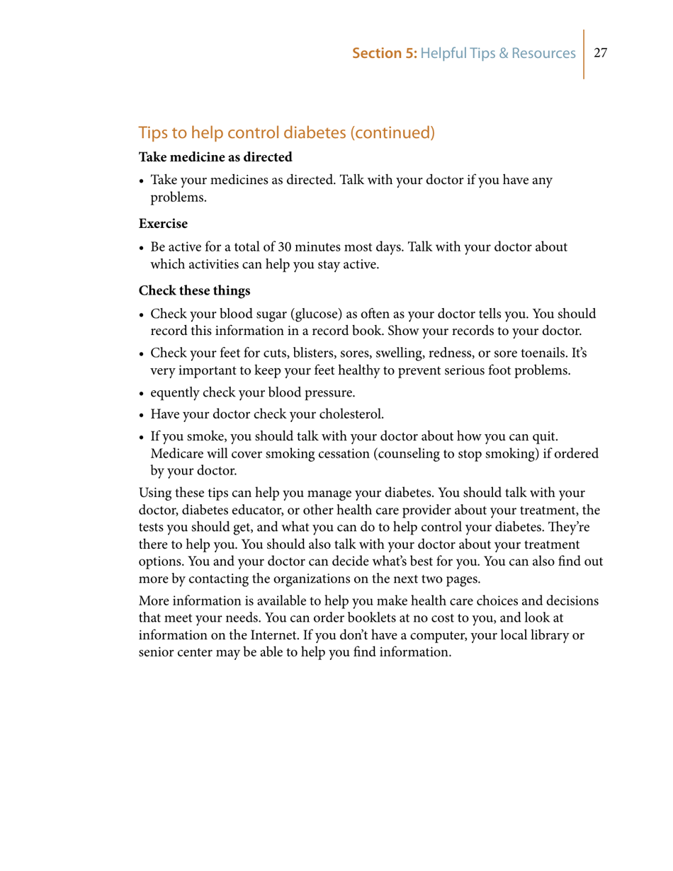 Medicares Coverage of Diabetes Supplies  Services, Page 27