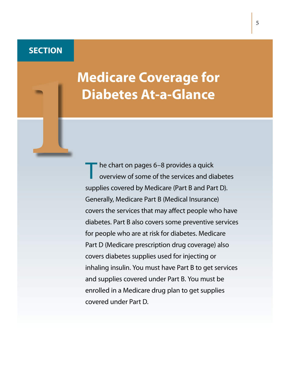 Medicares Coverage of Diabetes Supplies  Services, Page 5