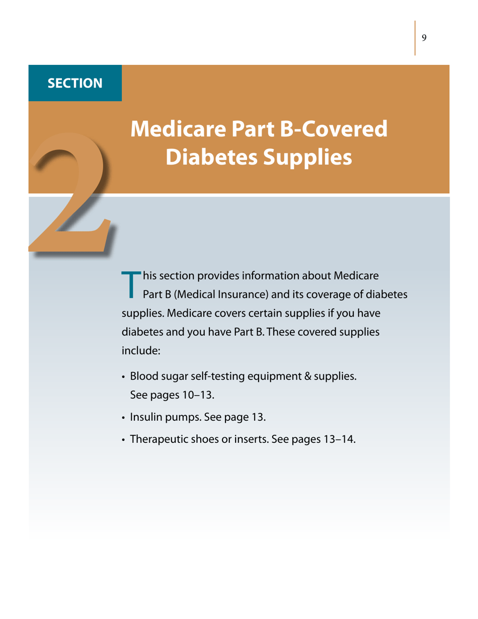 Medicares Coverage of Diabetes Supplies  Services, Page 9