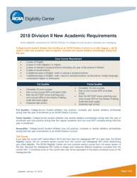 Document preview: 2018 Division II New Academic Requirements - National Collegiate Athletic Association