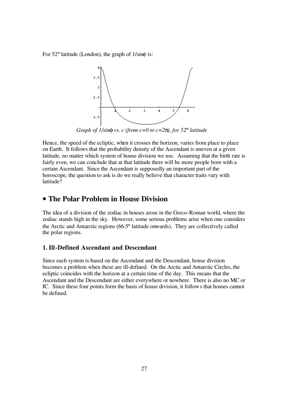 The Mathematics of Astrology: Does House Division Make Sense? - Undergraduate Research Opportunities Programme in Science, National University of Singapore - Singapore, Page 28