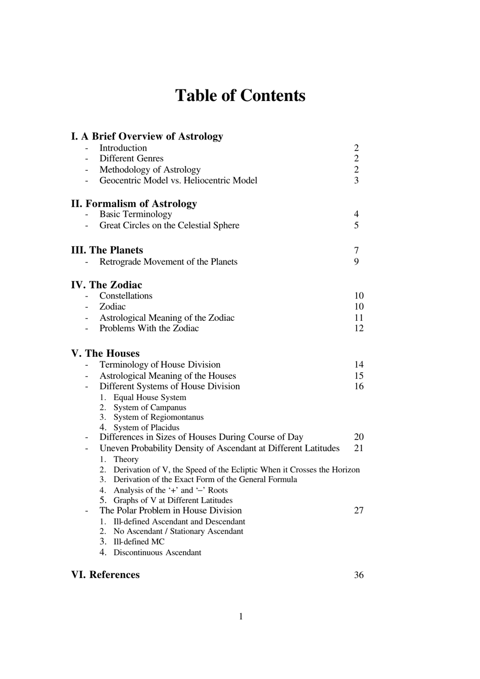 The Mathematics of Astrology: Does House Division Make Sense? - Undergraduate Research Opportunities Programme in Science, National University of Singapore - Singapore, Page 2