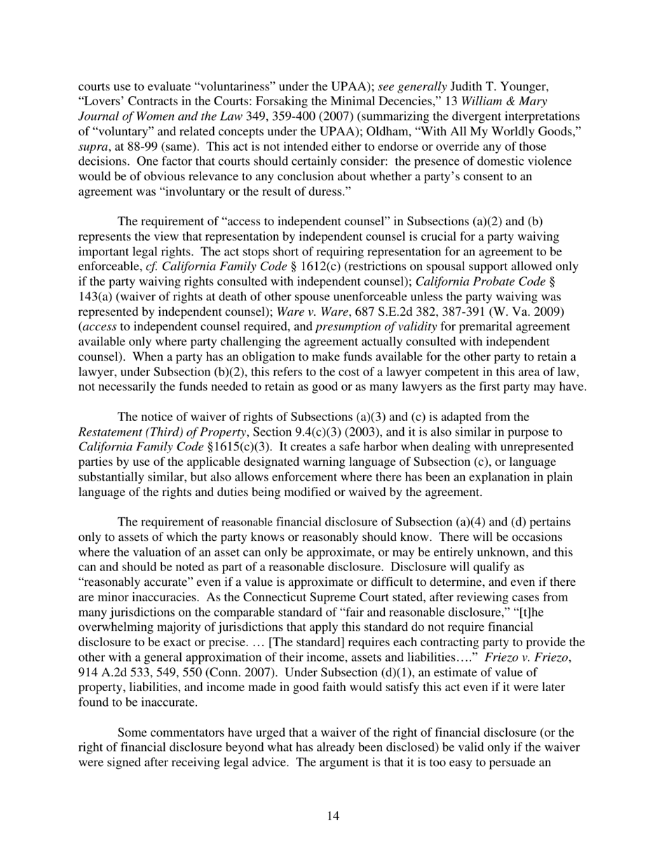 Uniform Premarital and Marital Agreements Act - Uniform Law Commission, Page 18