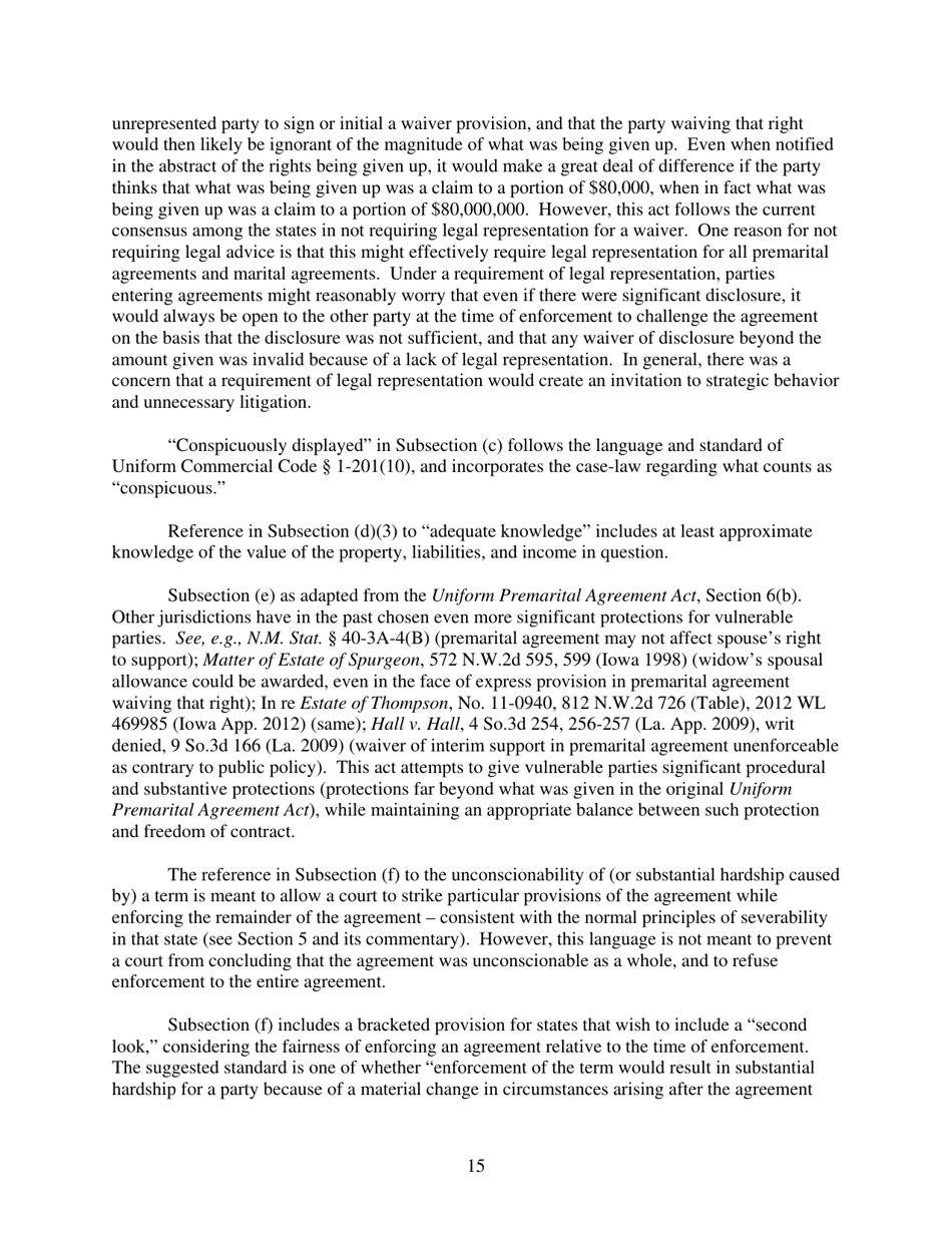 Uniform Premarital and Marital Agreements Act - Uniform Law Commission, Page 19