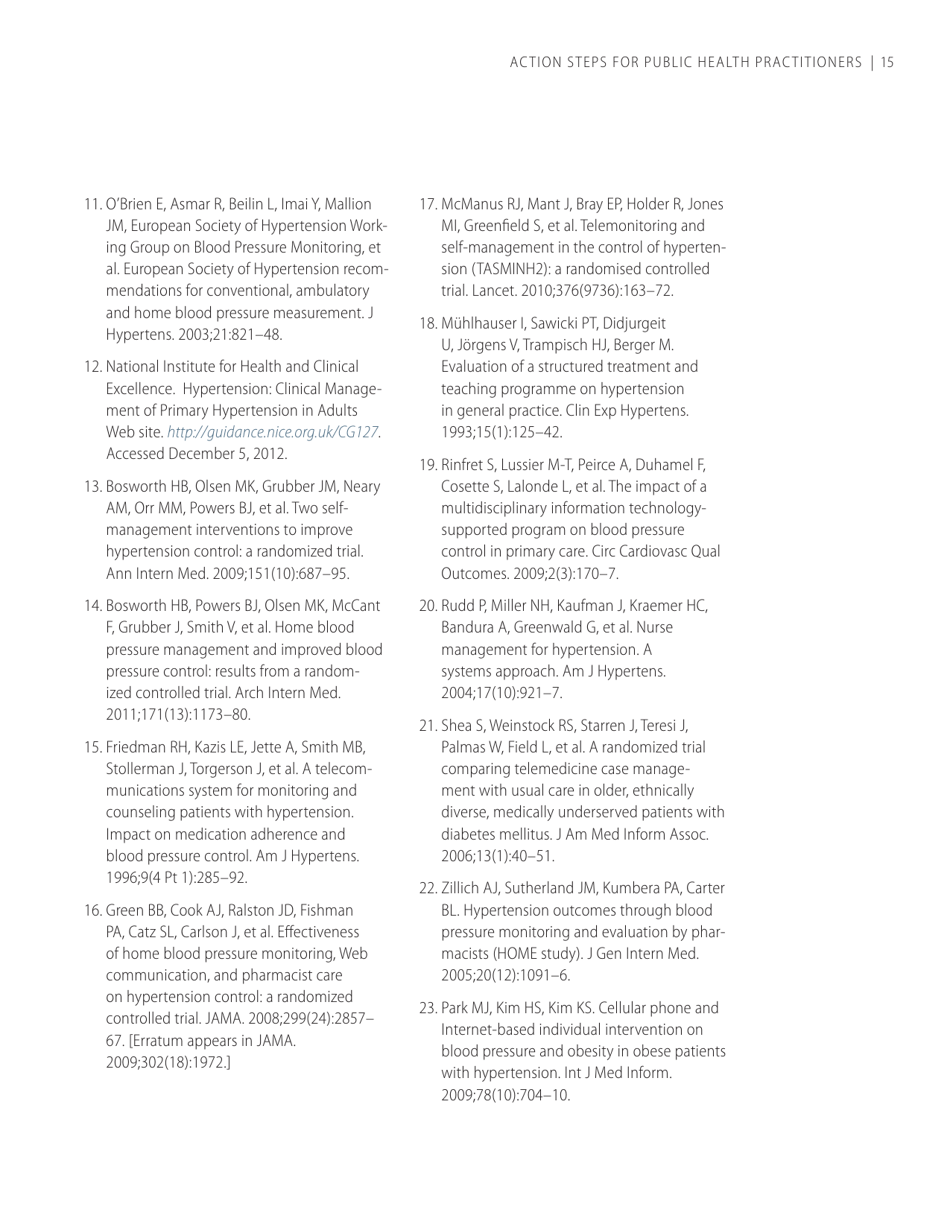 Self-measured Blood Pressure Monitoring: Action Steps for Public Health Practitioners, Page 19