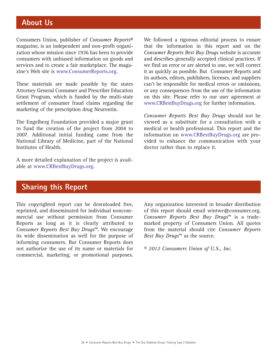 Consumer Reports Best Buy Drugs - the Oral Diabetes Drugs: Treating Type 2 Diabetes, Page 28