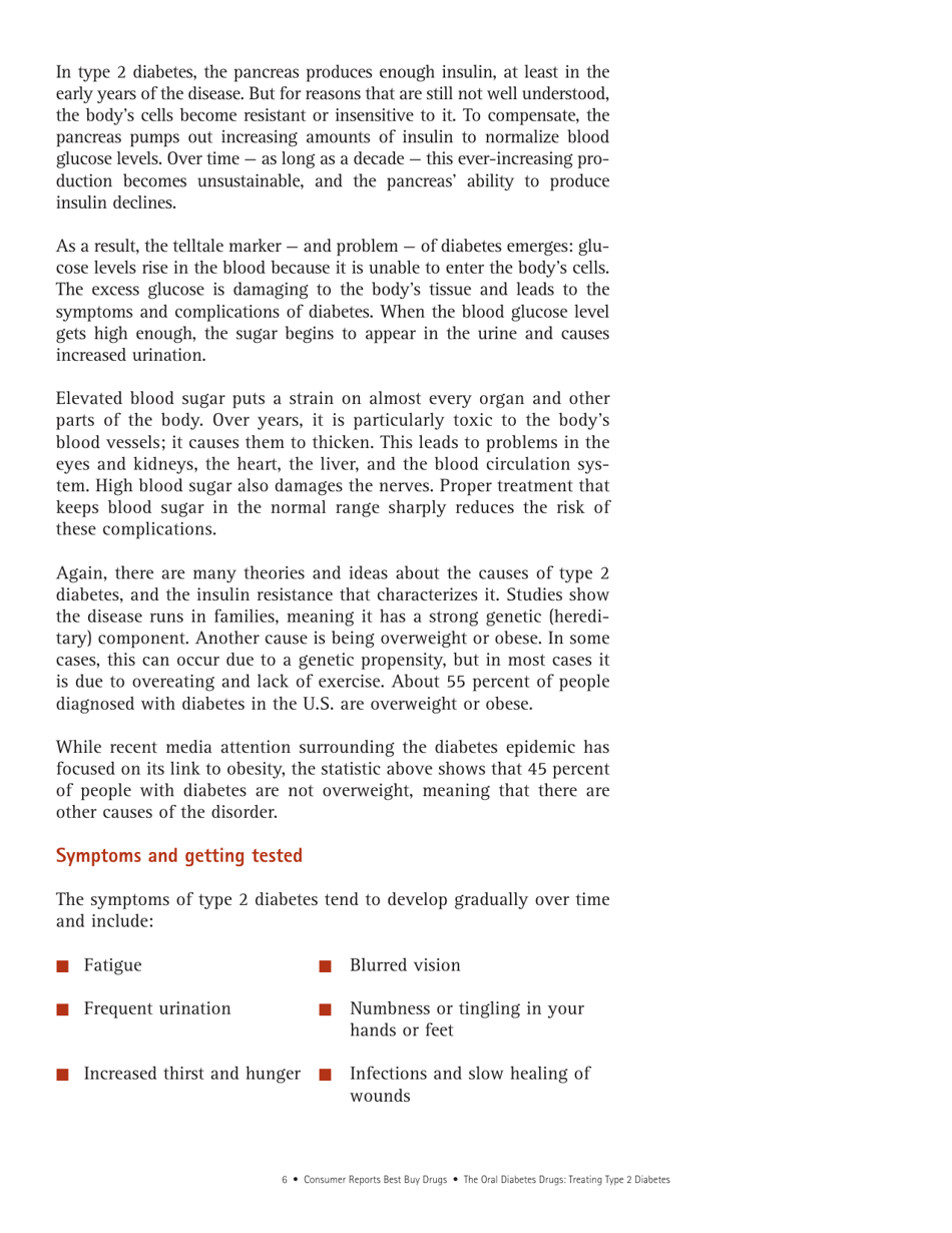 Consumer Reports Best Buy Drugs - the Oral Diabetes Drugs: Treating Type 2 Diabetes, Page 6