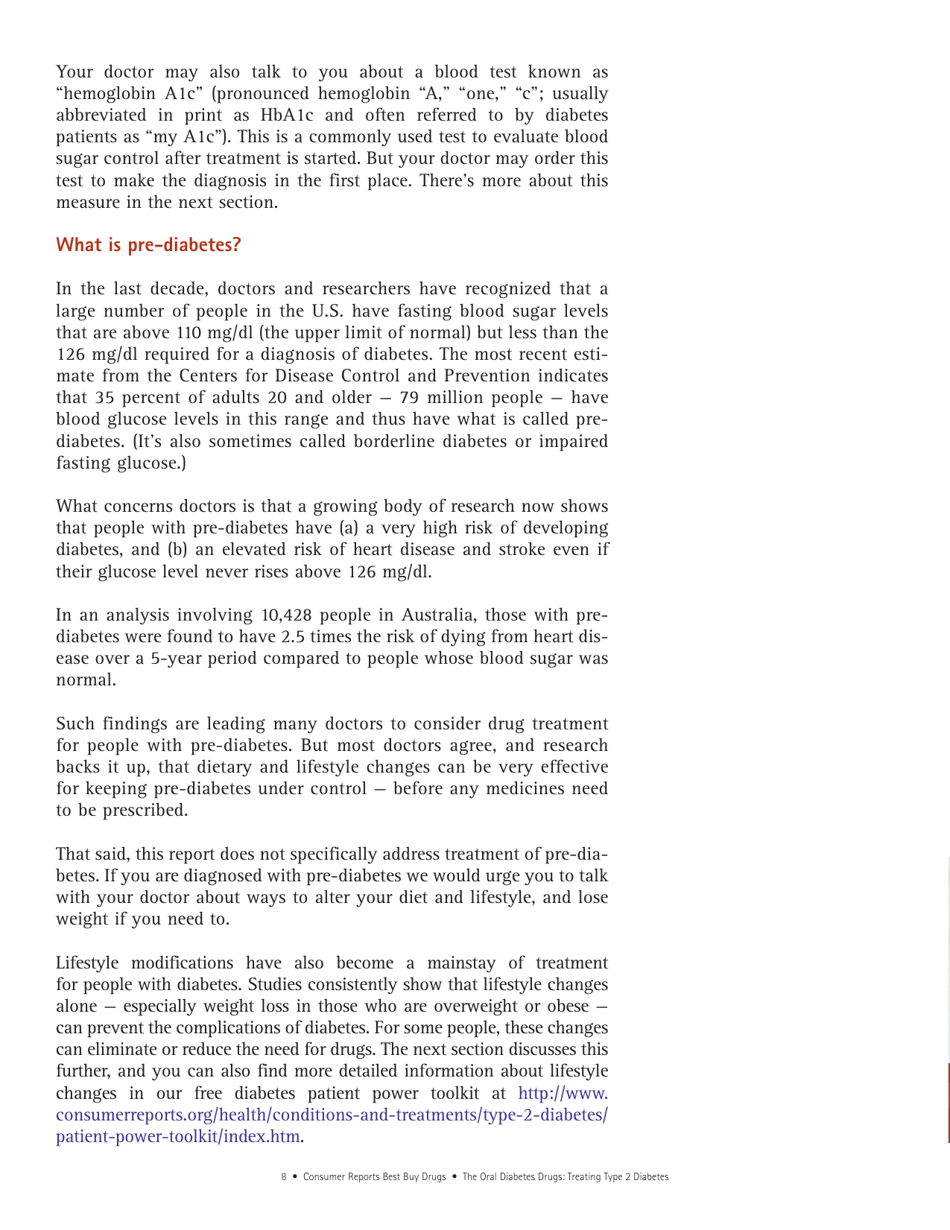 Consumer Reports Best Buy Drugs - the Oral Diabetes Drugs: Treating Type 2 Diabetes, Page 8