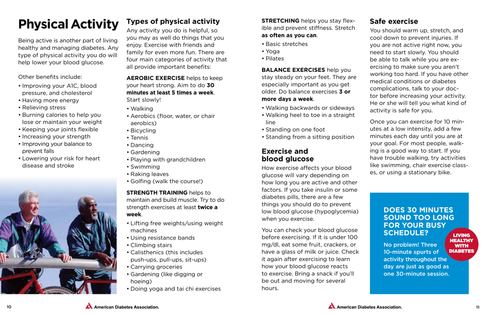 Living Healthy With Diabetes: a Guide for Adults 55 and up - American Diabetes Association, Page 6