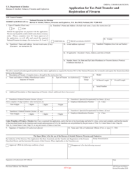 Document preview: ATF Form 4 (5320.4) Application for Tax Paid Transfer and Registration of Firearm