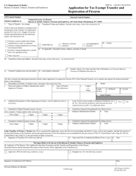 ATF Form 5 (5320.5) Application for Tax Exempt Transfer and Registration of Firearm, Page 10