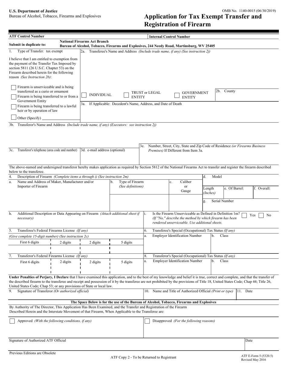 ATF Form 5 (5320.5) Application for Tax Exempt Transfer and Registration of Firearm, Page 7