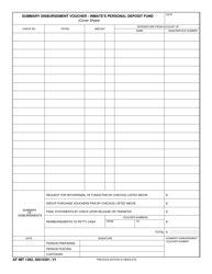 Document preview: AF IMT Form 1392 Summary Disbursement Voucher - Inmate's Personal Deposit Fund