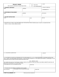AF IMT Form 185 Project Order
