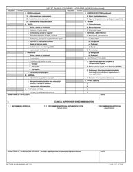 AF IMT Form 2818-6 Clinical Privileges - Urologic Surgeon, Page 3