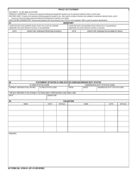 AF Form 538 Personal Clothing and Equipment Record, Page 2